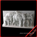 Nature Marble Stone Elephant Relief Sculpture YL-F044